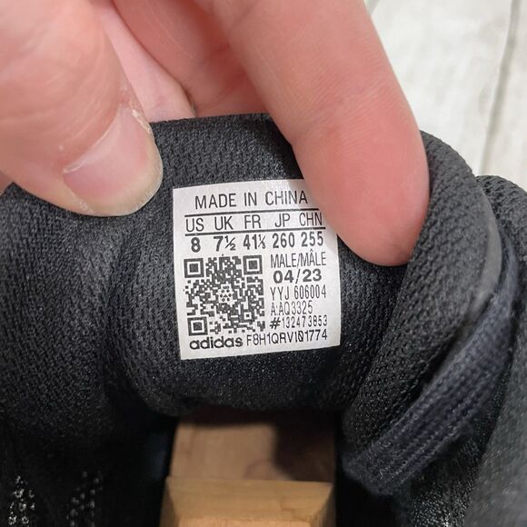 Adidas Shoes Mens 8 HVC 2 Wrestling Sneakers Black Leather Mid Top Logo … - Picture 10 of 11